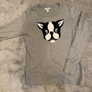 Grey Boston Terrier Sweater (M)